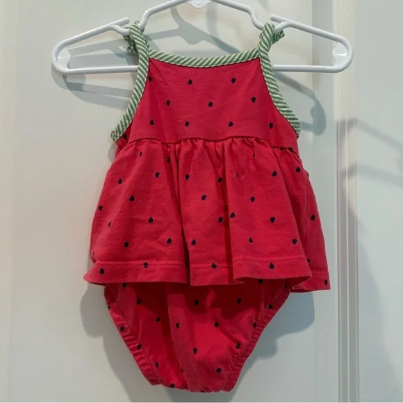 Carter's Cotton Watermelon Romper - Picture 3 of 5